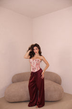 Pantaloni Soft bordeaux