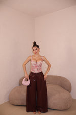 Pantaloni Balloon Similpelle bordeaux