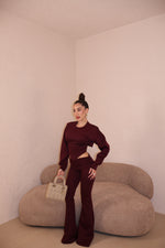 Co/Ord Tuta Stringhe bordeaux