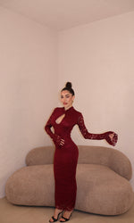 Abito Megan lungo bordeaux