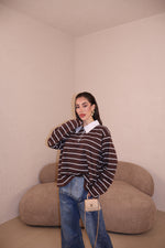 Polo Righe choco