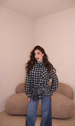 Camicia Vichy Nodo black