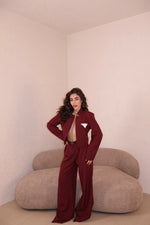 Tailleur Nina bordeaux