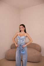 Corset Denim Pizzo
