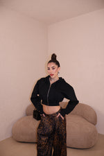Felpa Crop black