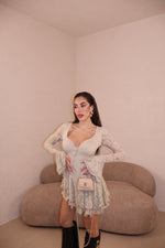 Abito Leonie pizzo beige