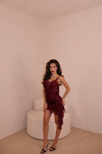Abito Zahra bordeaux