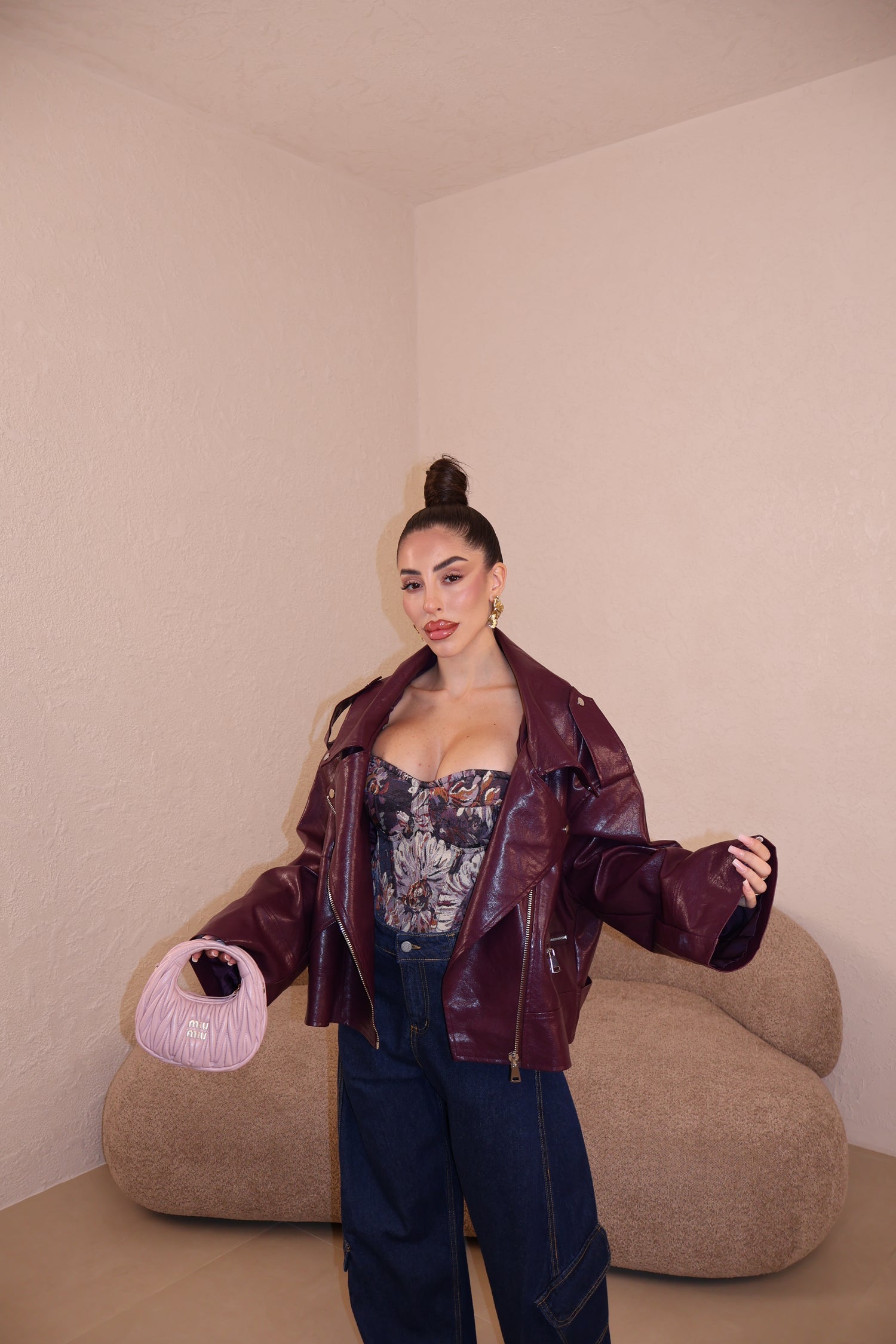 Chiodo Ecopelle bordeaux