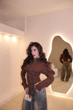 Camicia Stringhe choco