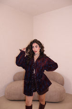 Jacket Over Chenille bordeaux