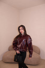 Chiodo Ecopelle Stringhe BORDEAUX