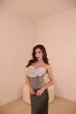 Corset Romantic salvia