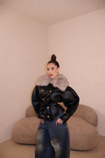 Giacca Fur black