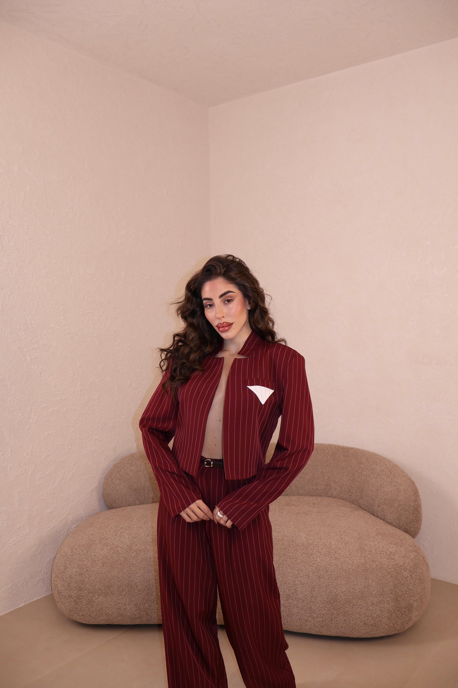 Tailleur Nina bordeaux
