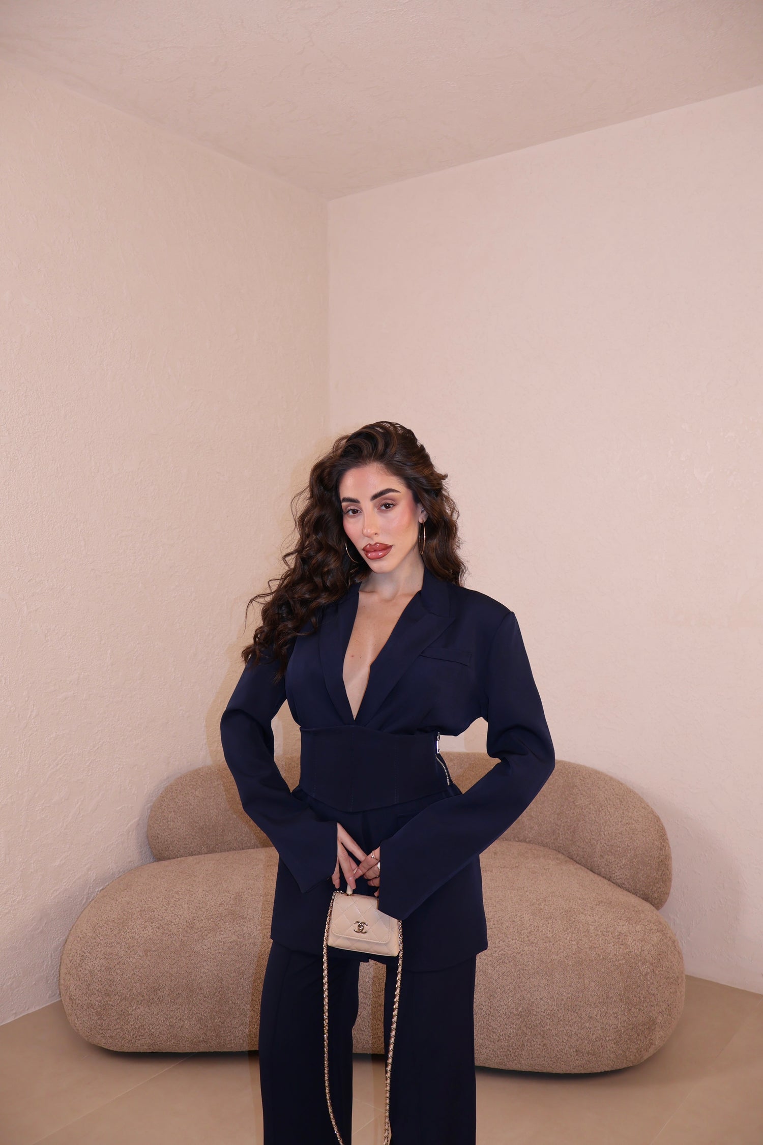 Tailleur Corset blue