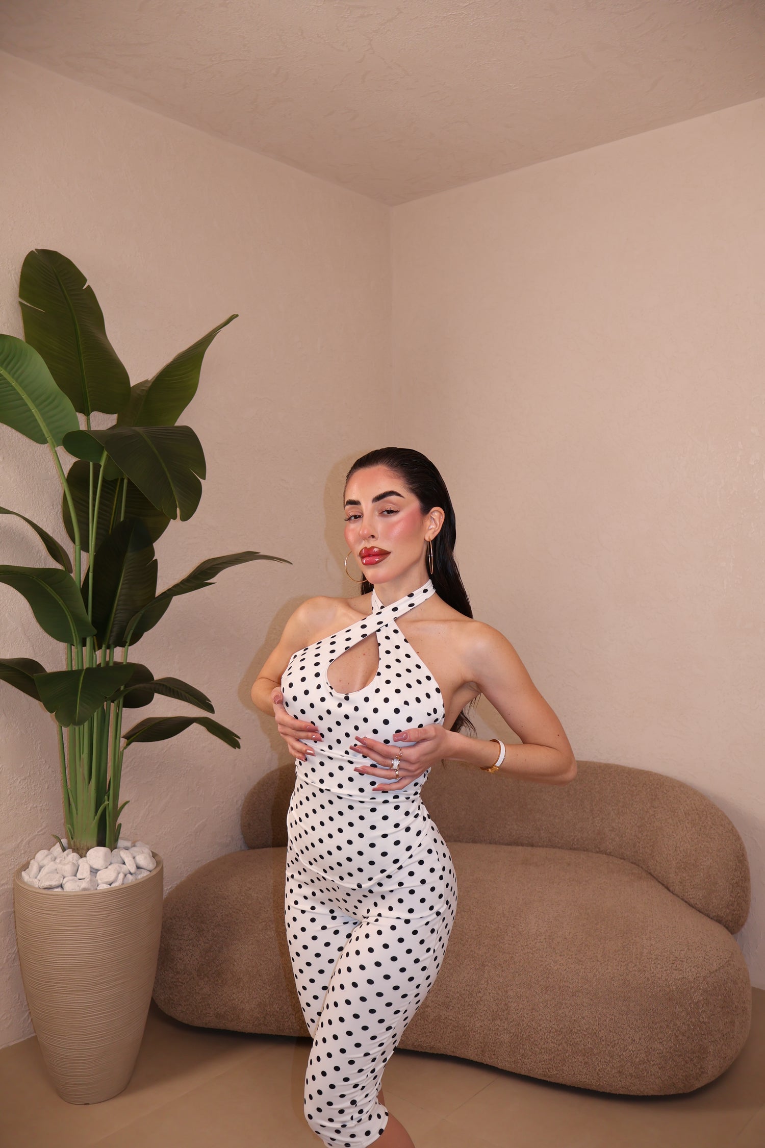 Jumpsuit Corset Pois