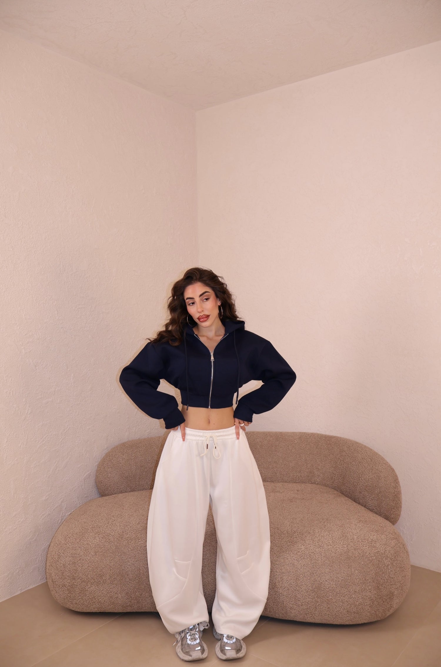 Pantaloni Tuta balloon white