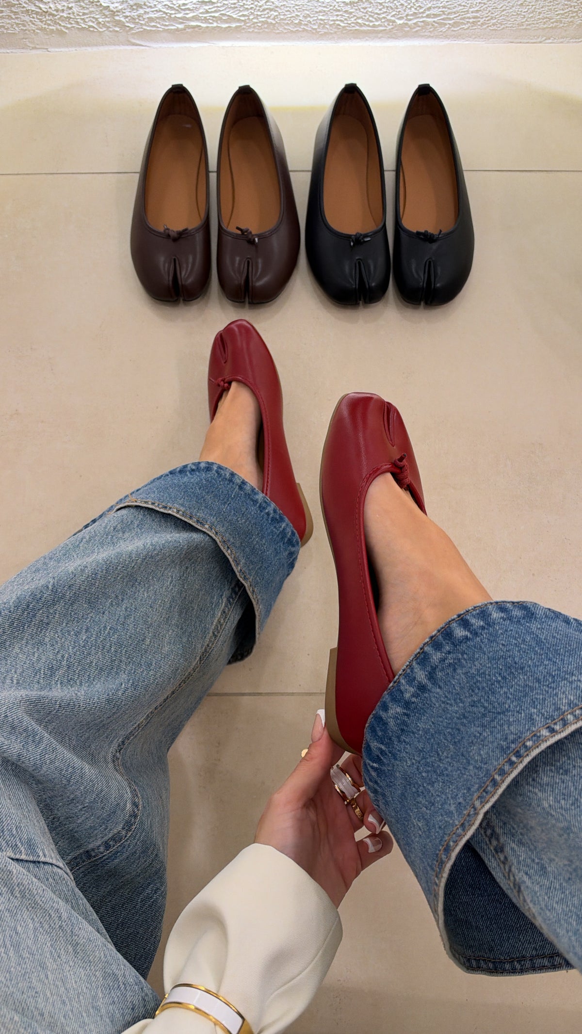 Ballet Tabi rouge