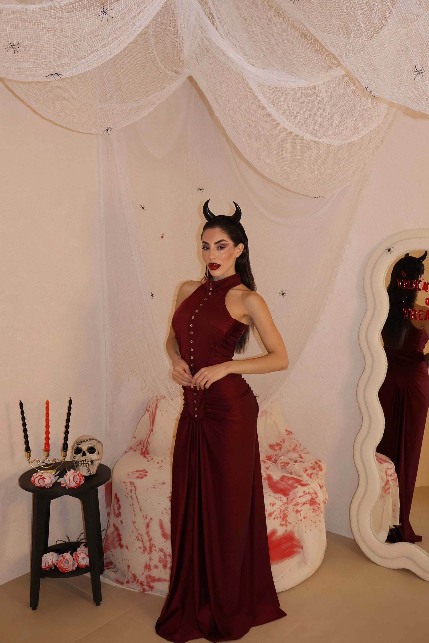 Abito Devil bordeaux