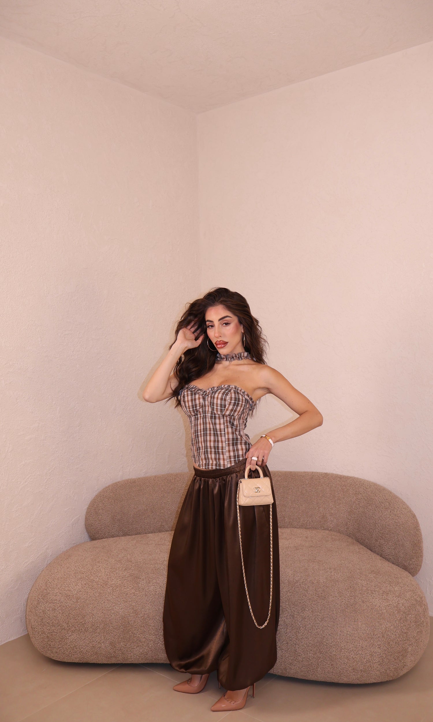 Pantaloni Alan Raso choco