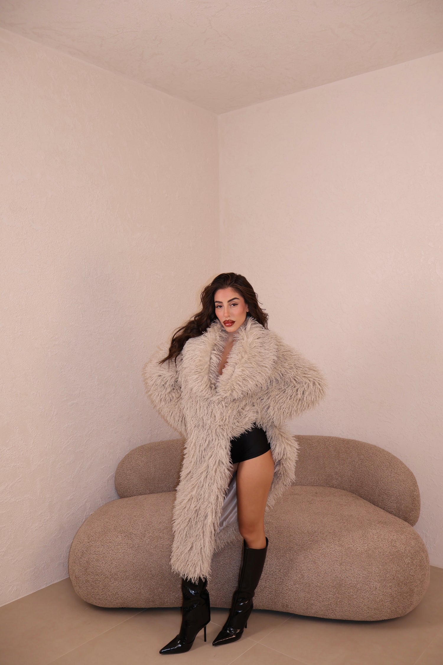 Pelliccia Azulk lunga fango