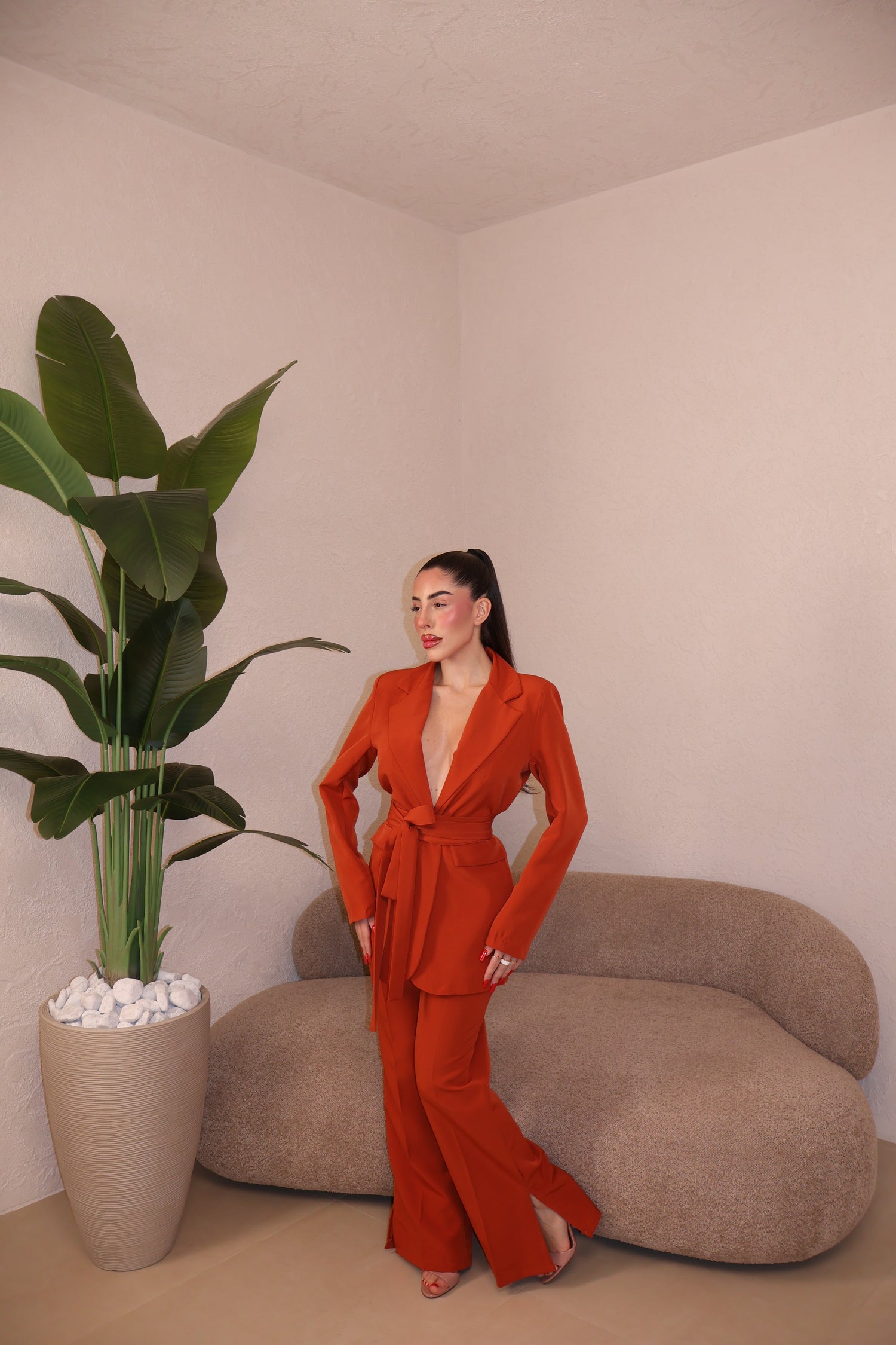 Tailleur Angelina arancio