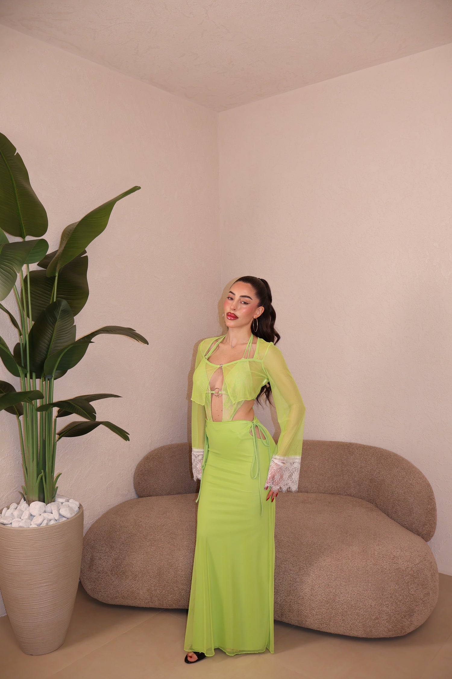 Co/Ord Set Velo lime