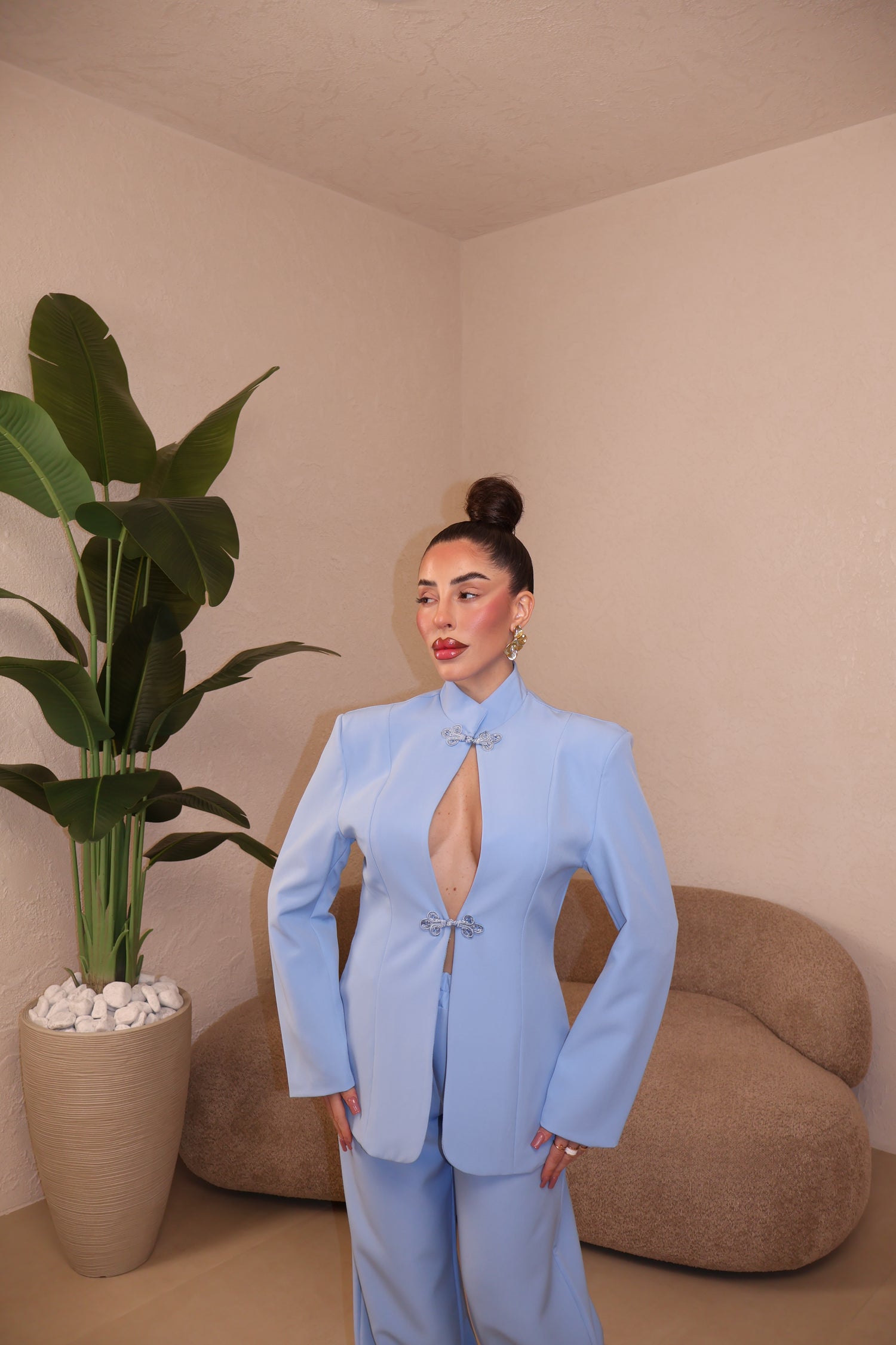 Tailleur Bali celeste