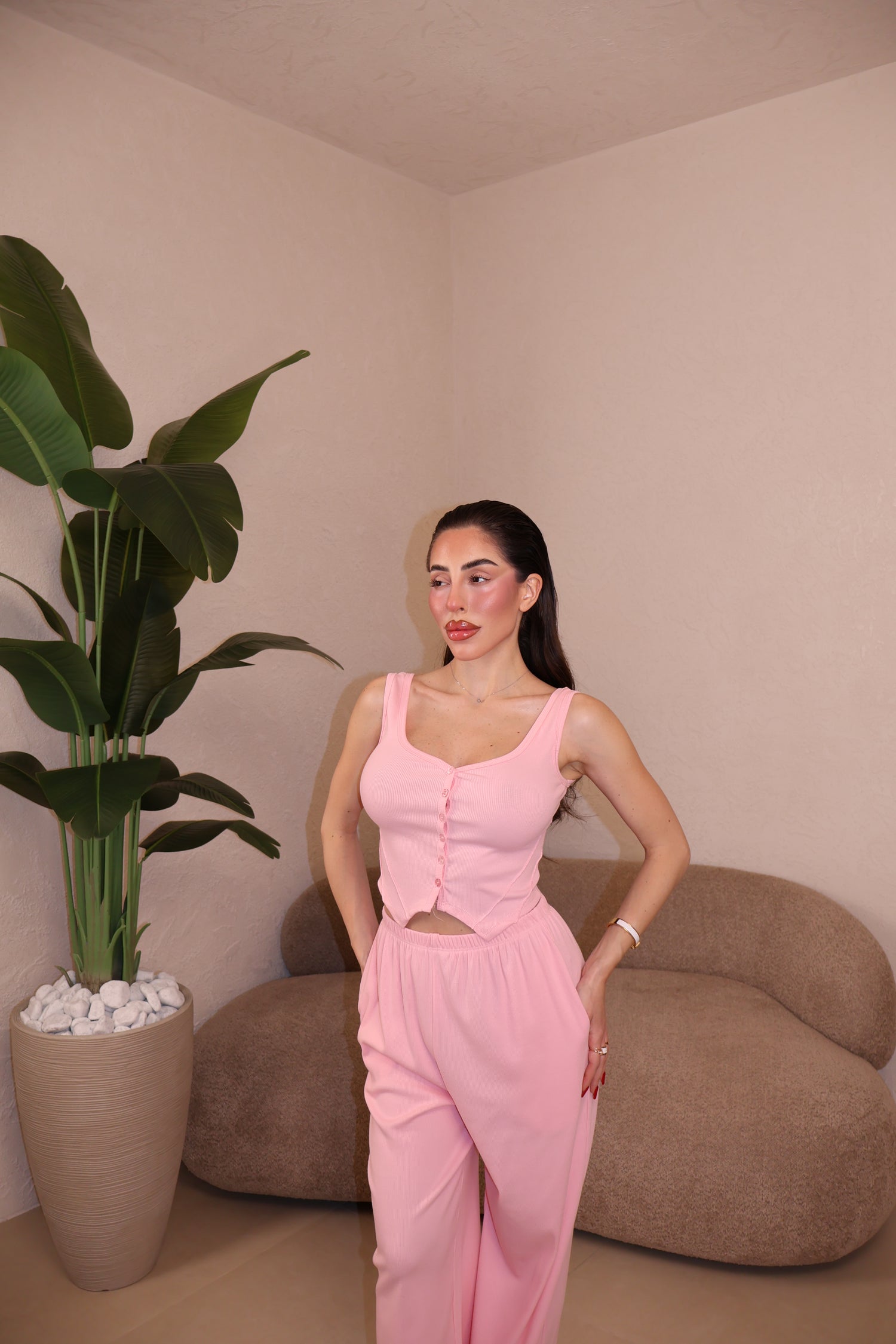 Co/Ord Soft Costina pink