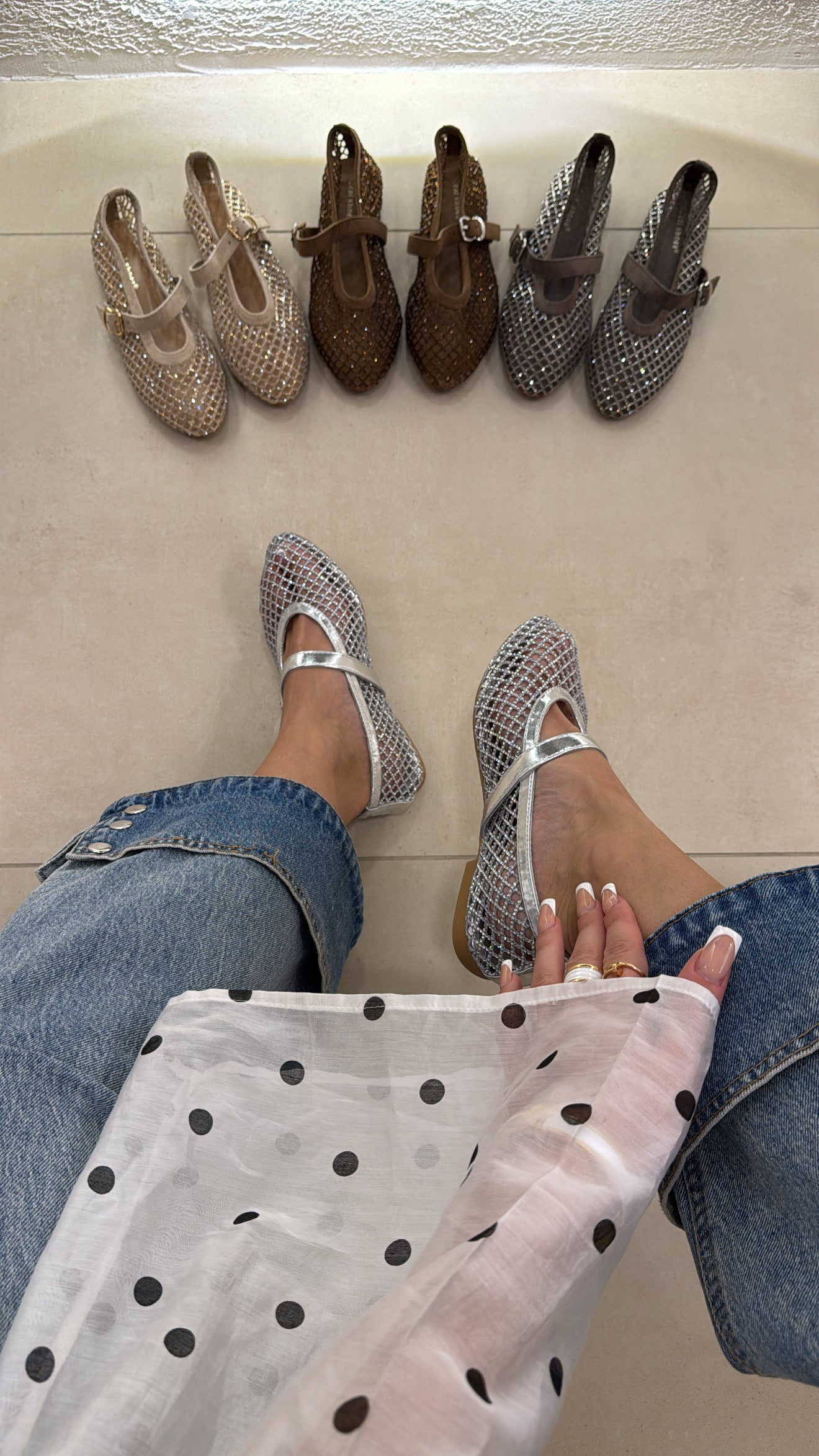 Ballet Flats silver