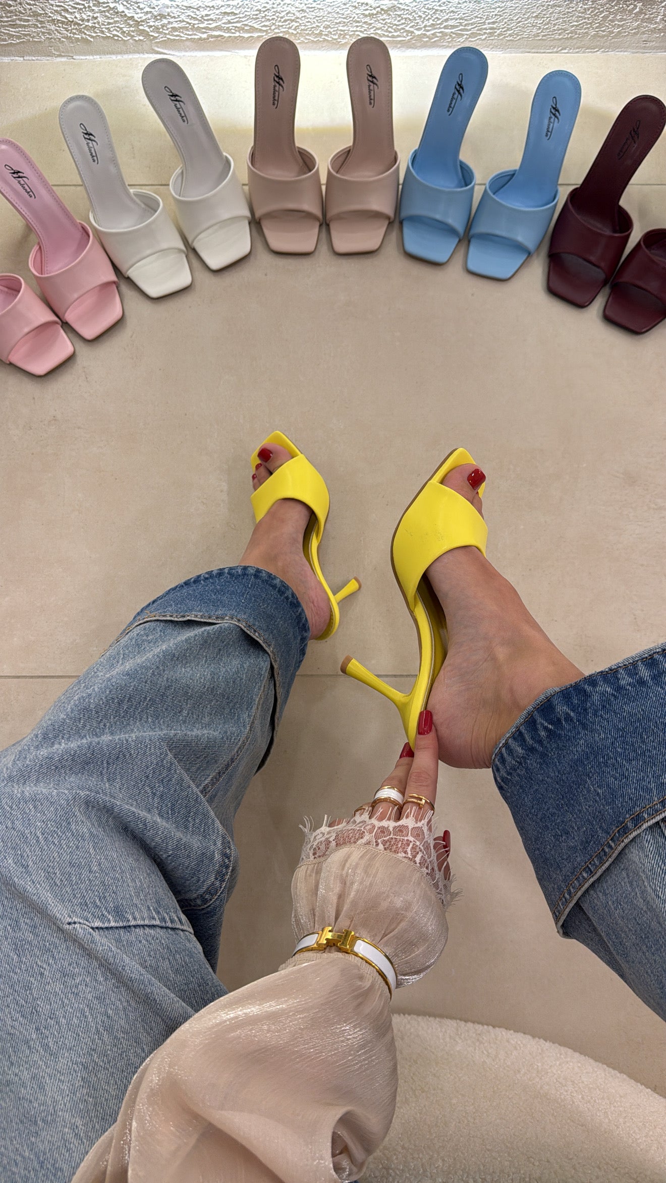 Mules Attico jaune