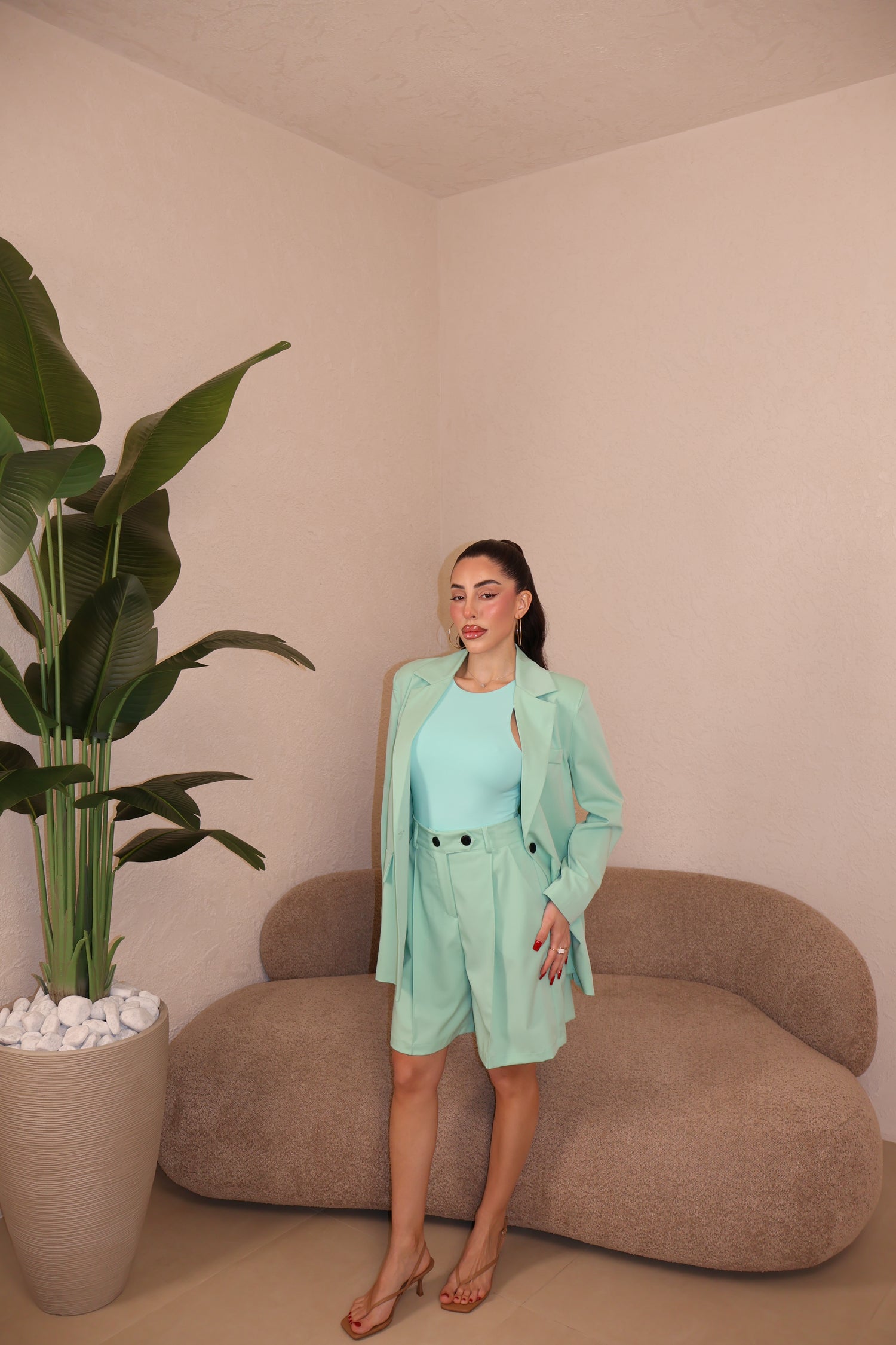 Tailleur Bermuda verd'acqua