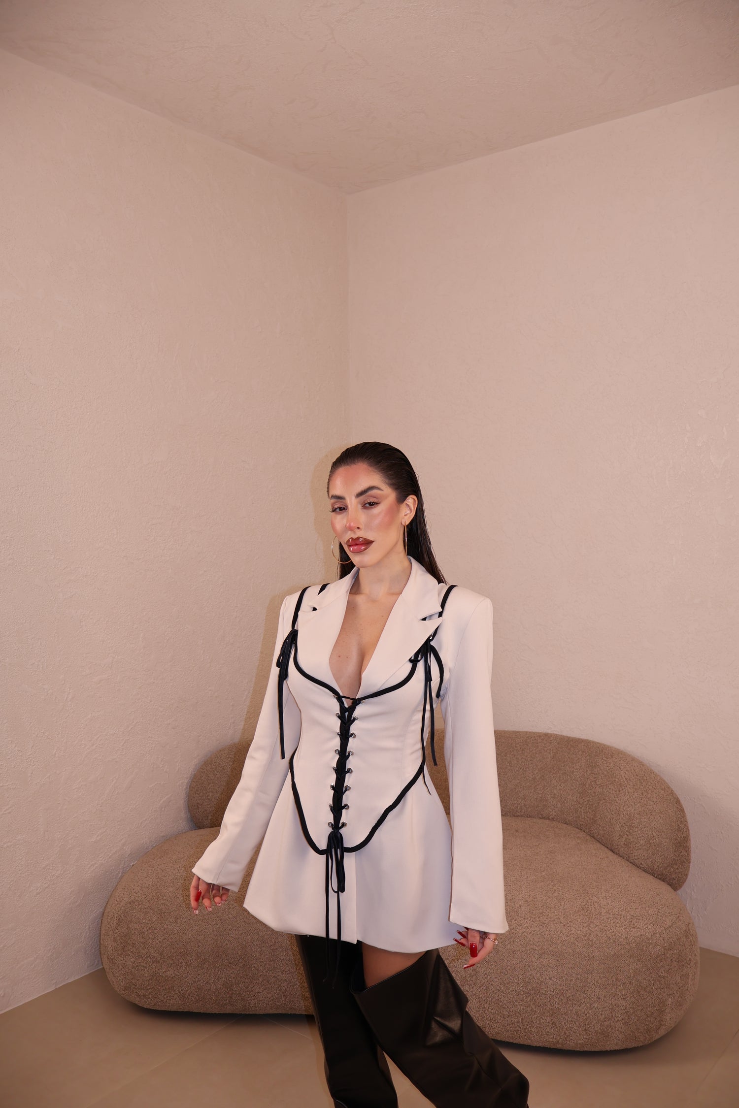 PRE-ORDER Blazer Corset panna