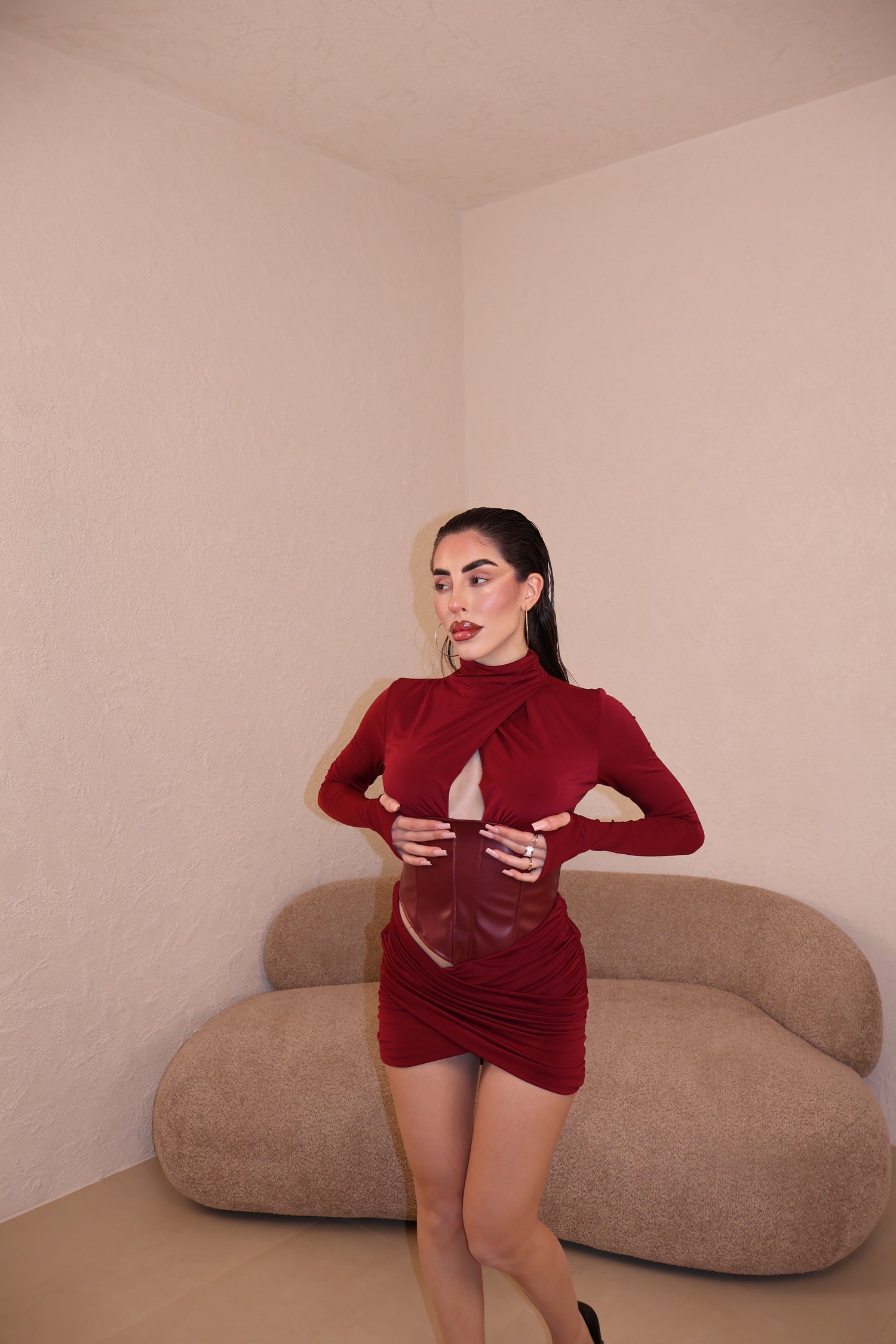 Abito Corset Ecopelle