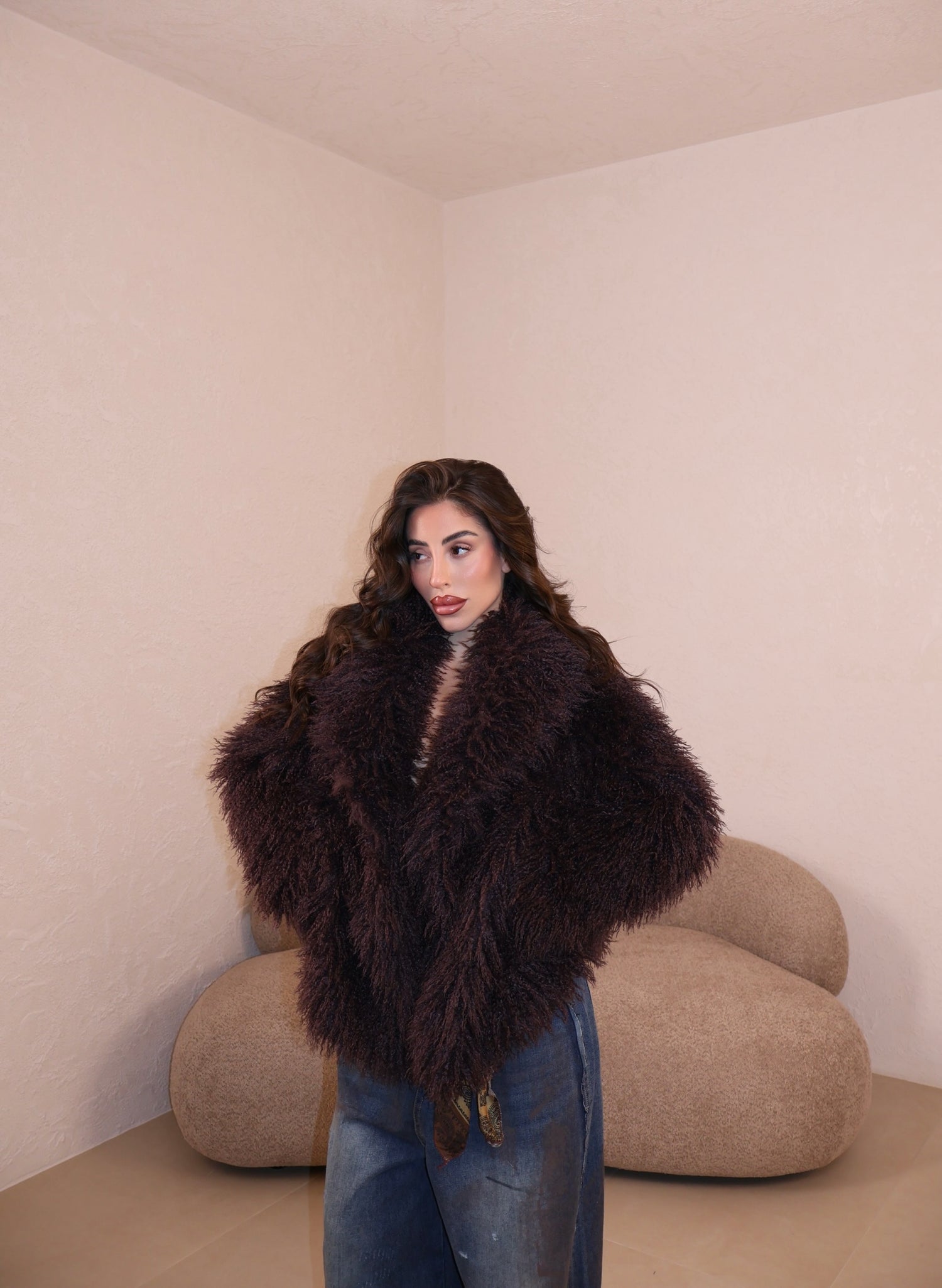 Pelliccia Azulk choco