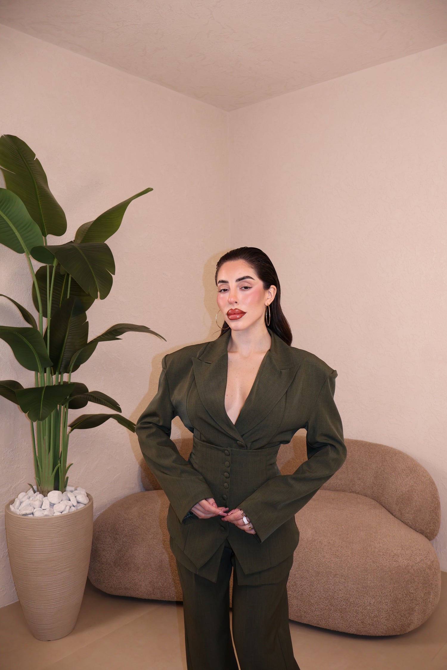 Tailleur Bustier military