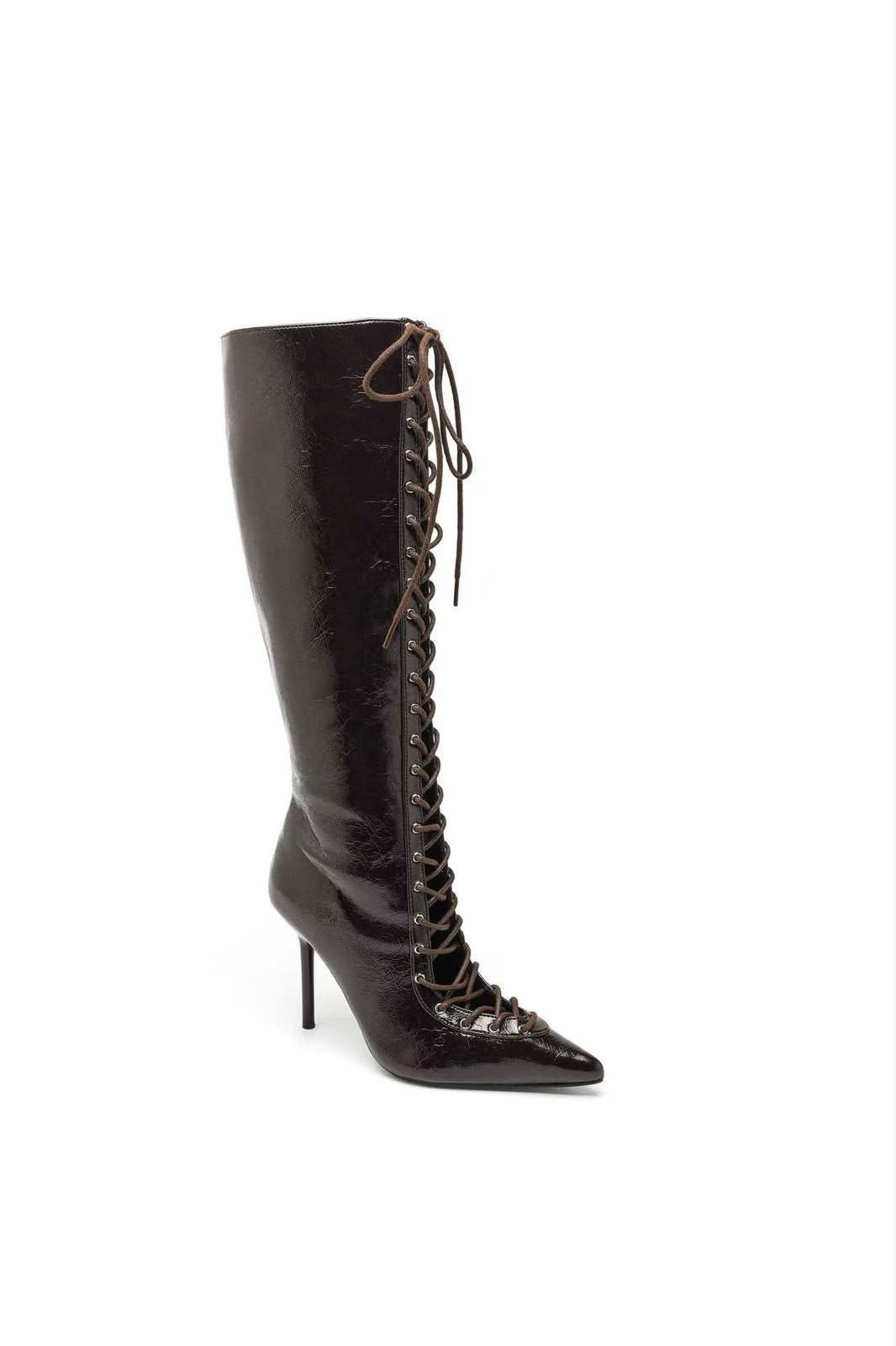 Stivali Stringati choco