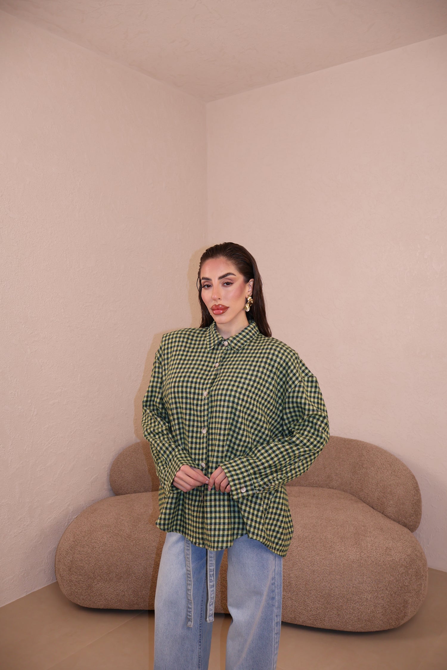 Camicia Flannel verde