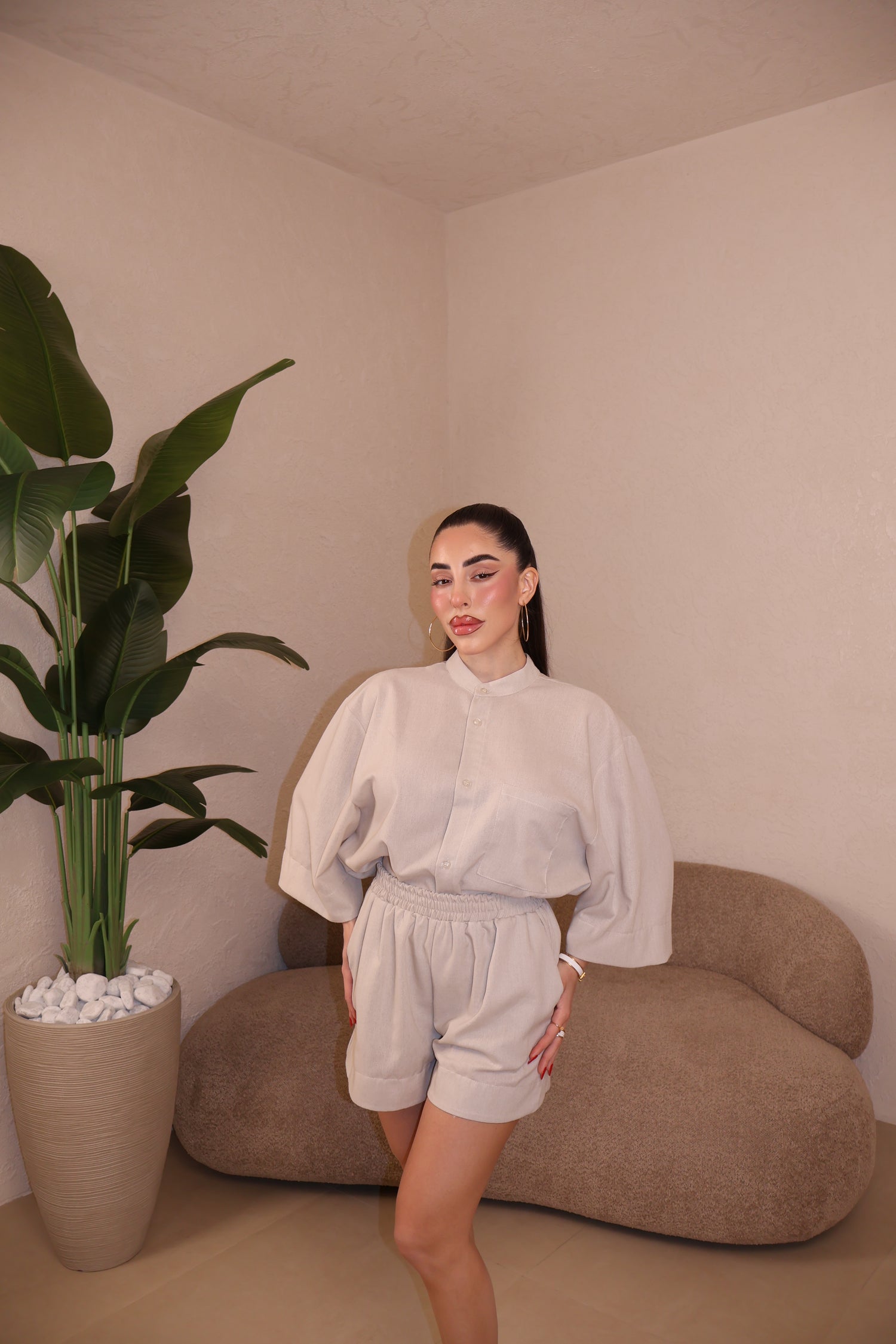 Co/Ord Lino beige