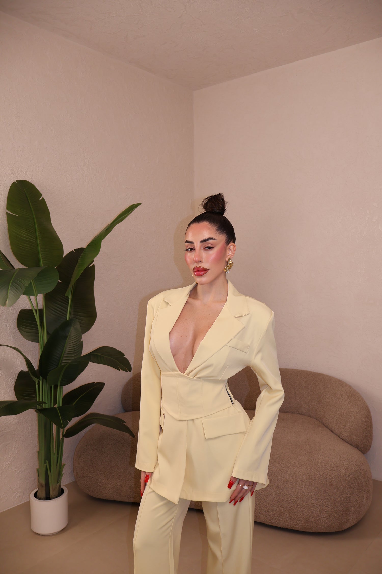 Tailleur Corset jaune
