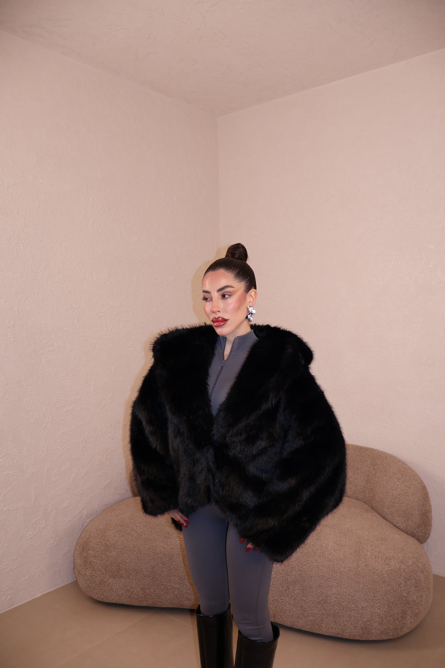 Pelliccia Roma black