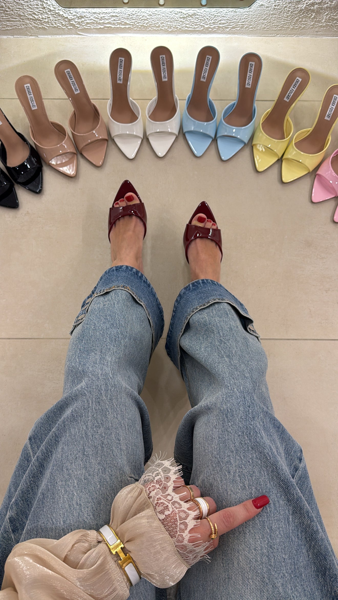 Mules Nina bordeaux