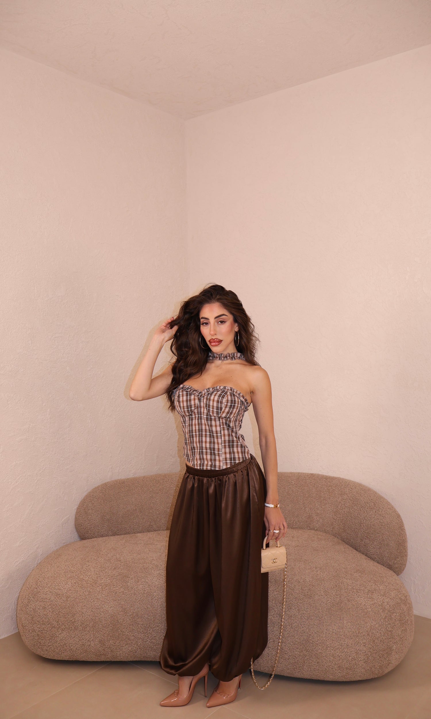 Pantaloni Alan Raso choco