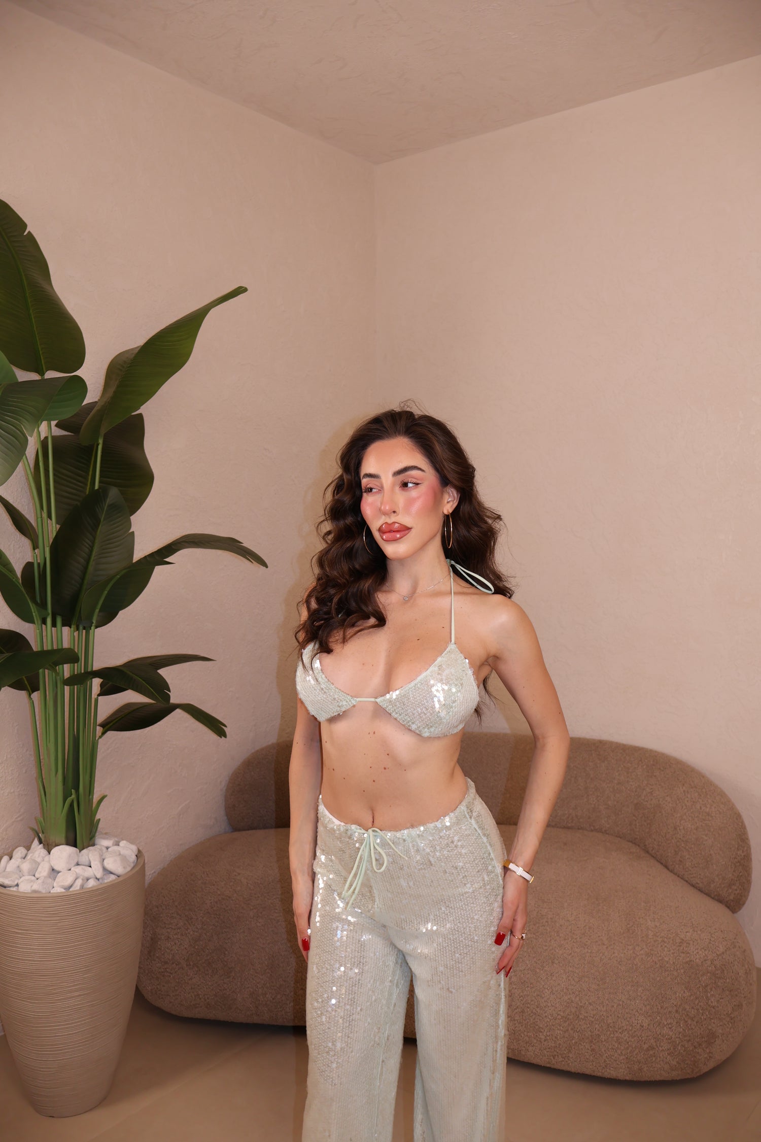Co/Ord Paillettes menta