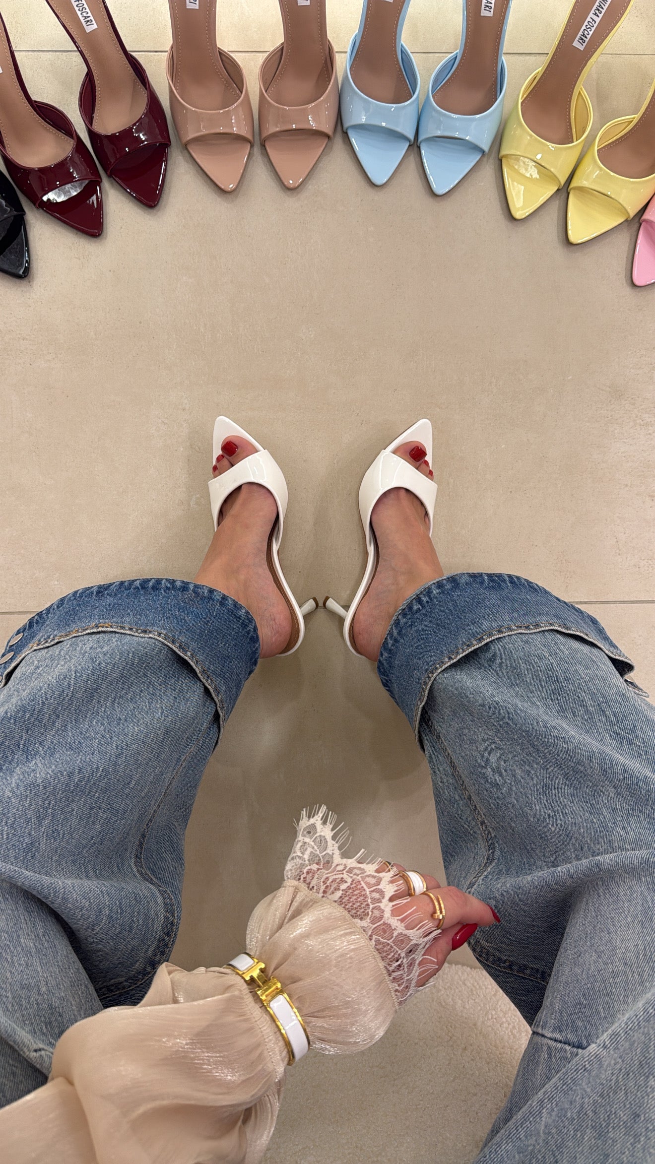 Mules Nina white