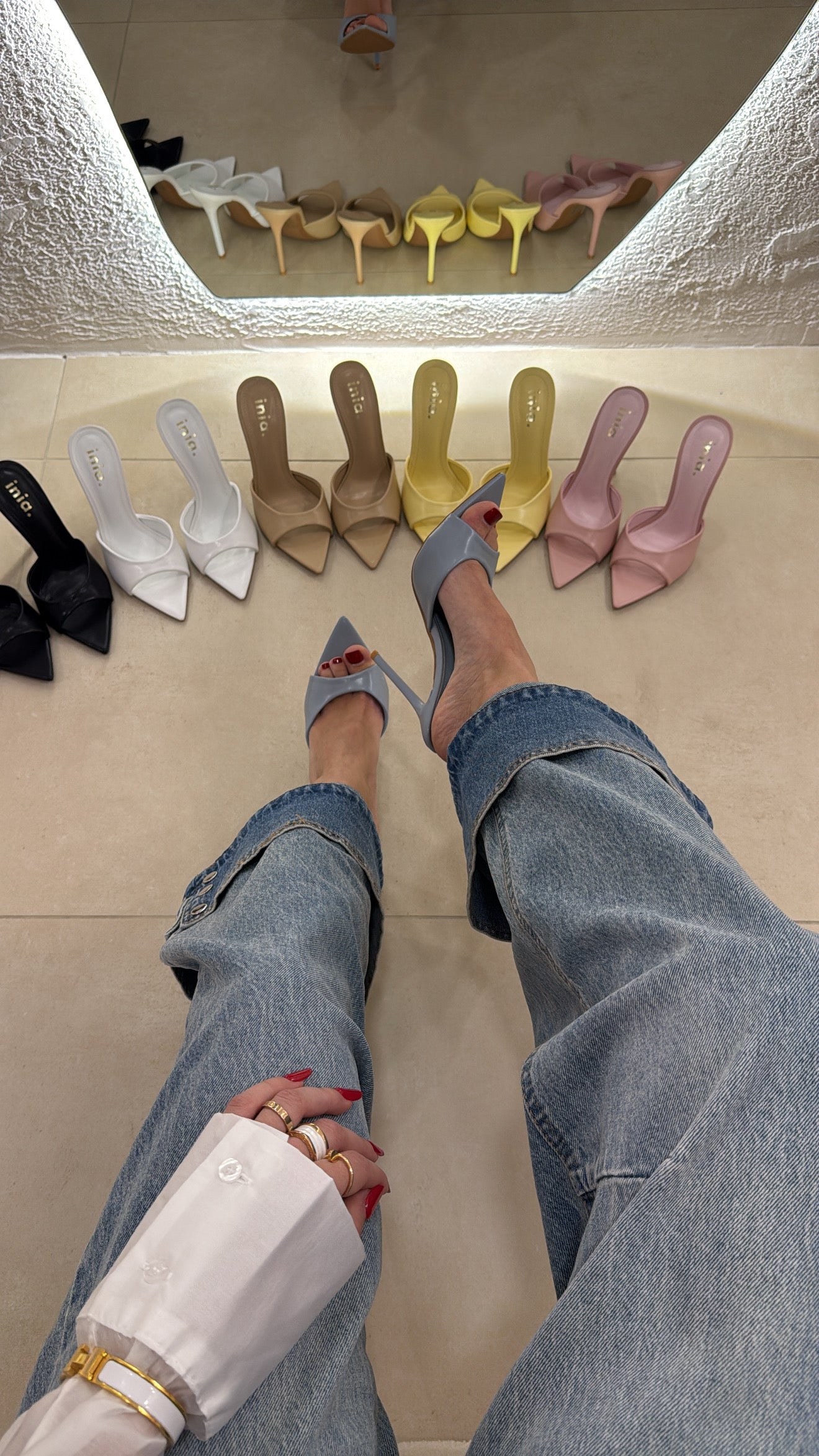 Mules Texas polvere