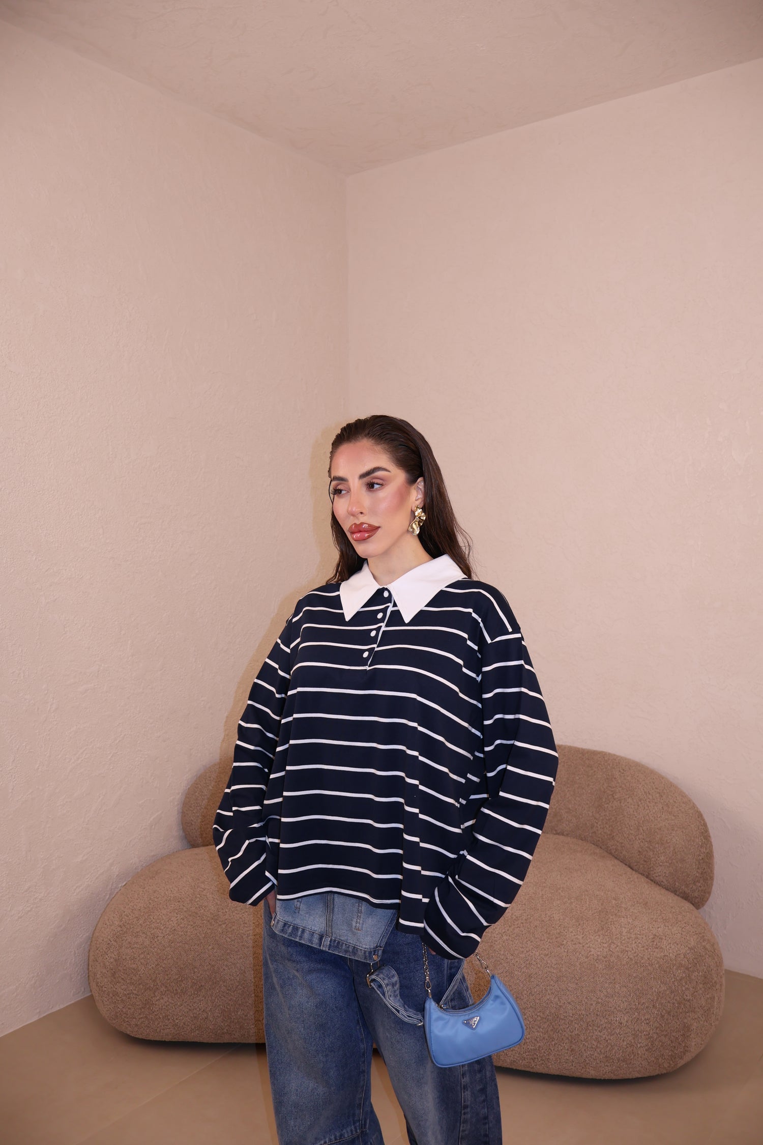 Polo Righe blue