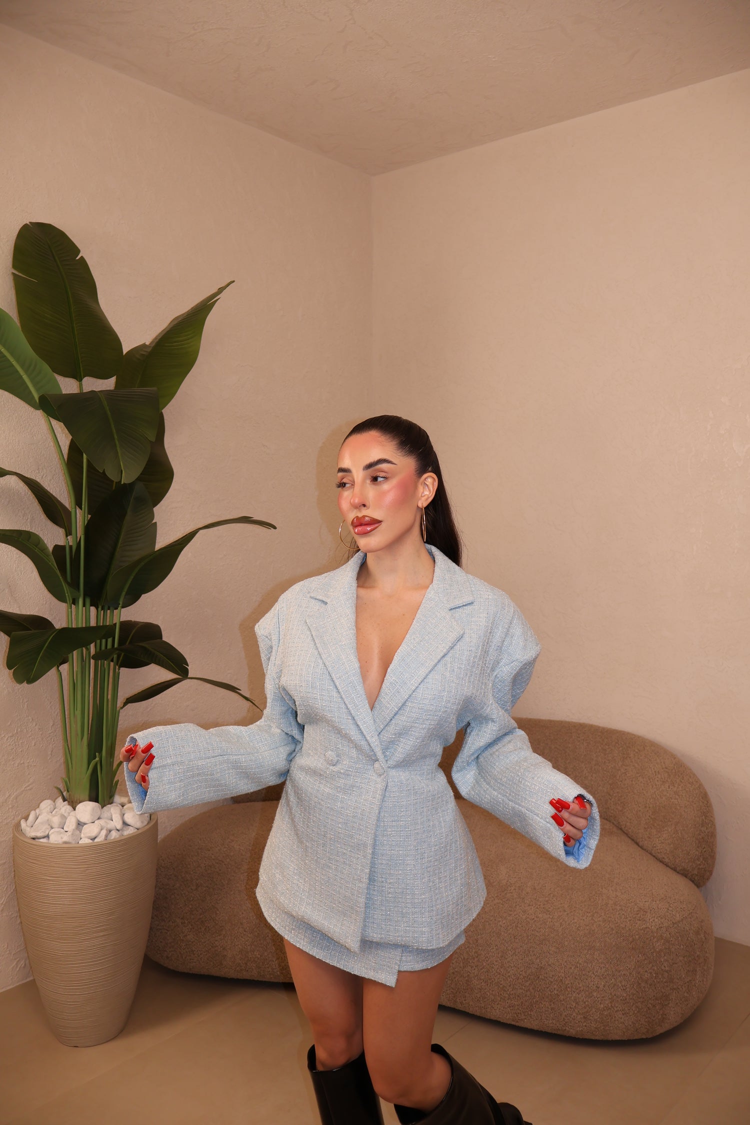 Co/Ord Tweed polvere