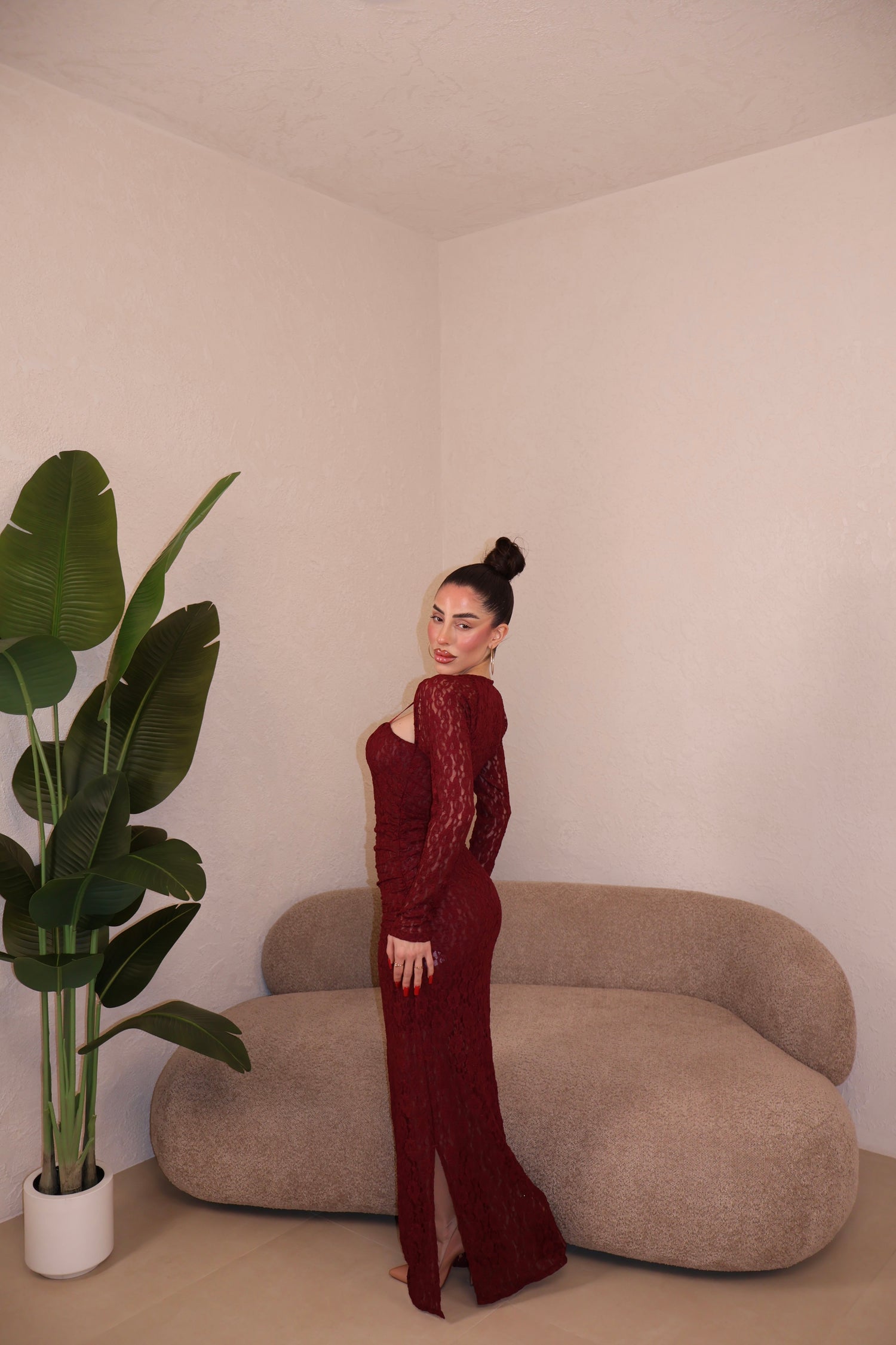 Abito Ambra bordeaux