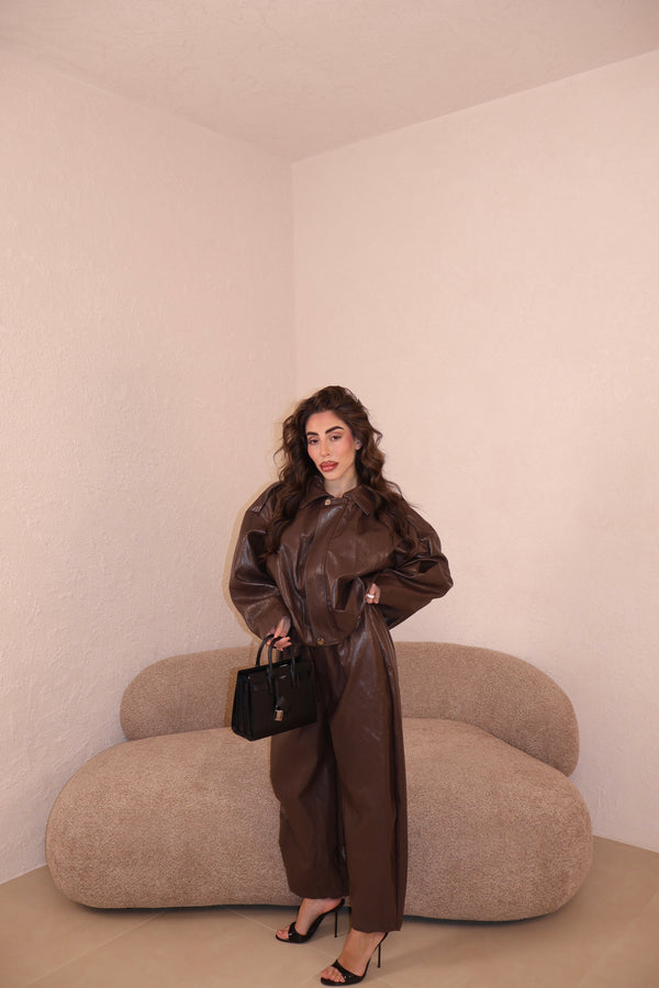 Pantaloni Oksana choco
